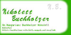 nikolett buchholzer business card